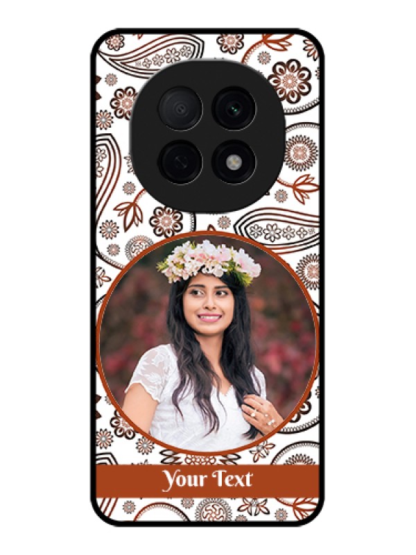 Custom Oppo F29 Pro 5G Custom Glass Phone Case - Abstract Flower Design