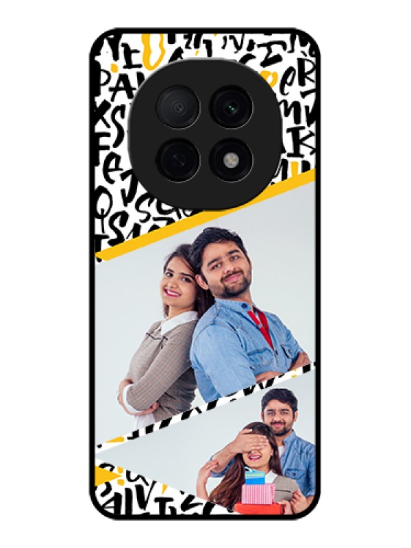 Custom Oppo F29 Pro 5G Custom Glass Phone Case - Letters Pattern Design