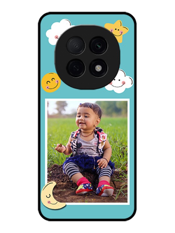 Custom Oppo F29 Pro 5G Custom Glass Phone Case - Smiley Kids Stars Design