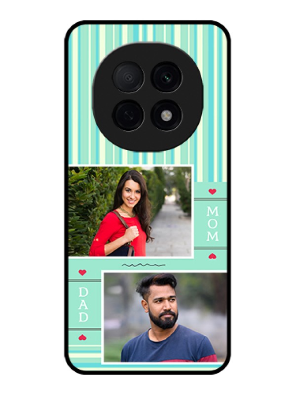 Custom Oppo F29 Pro 5G Custom Glass Phone Case - Mom & Dad Pic Design