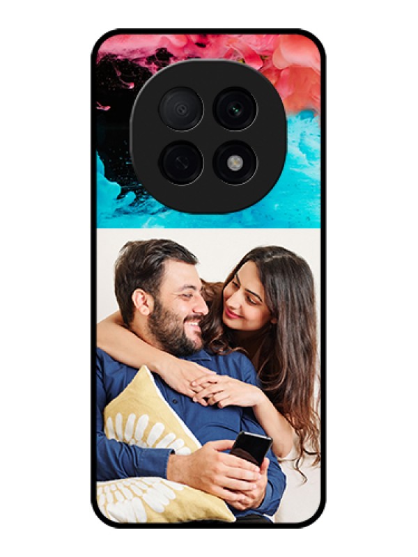 Custom Oppo F29 Pro 5G Custom Glass Phone Case - Quote With Acrylic Painting Design