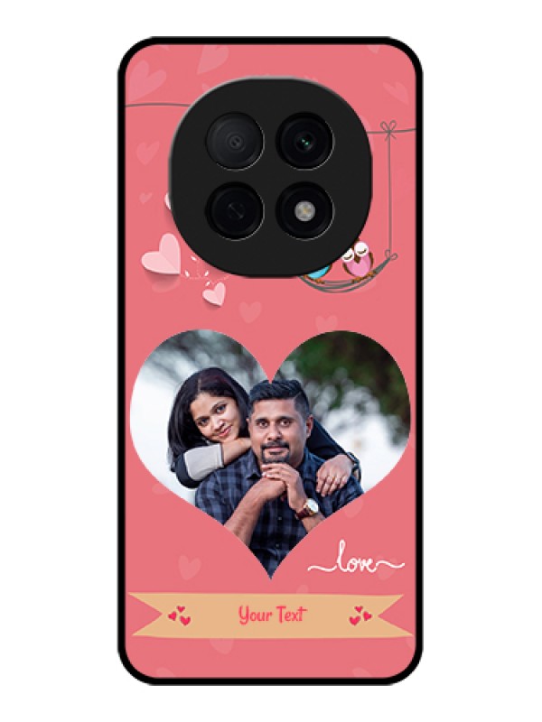 Custom Oppo F29 Pro 5G Custom Glass Phone Case - Peach Color Love Design