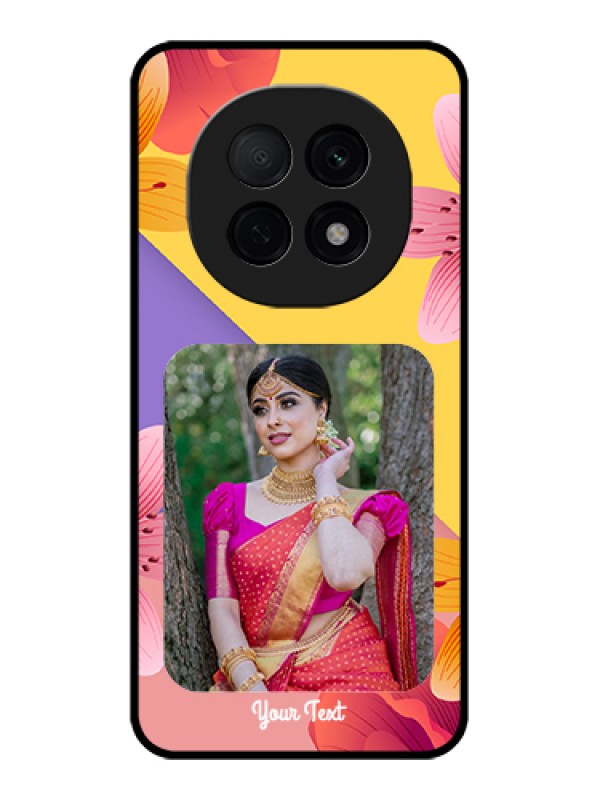Custom Oppo F29 Pro 5G Custom Glass Phone Case - 3 Image With Vintage Floral Design