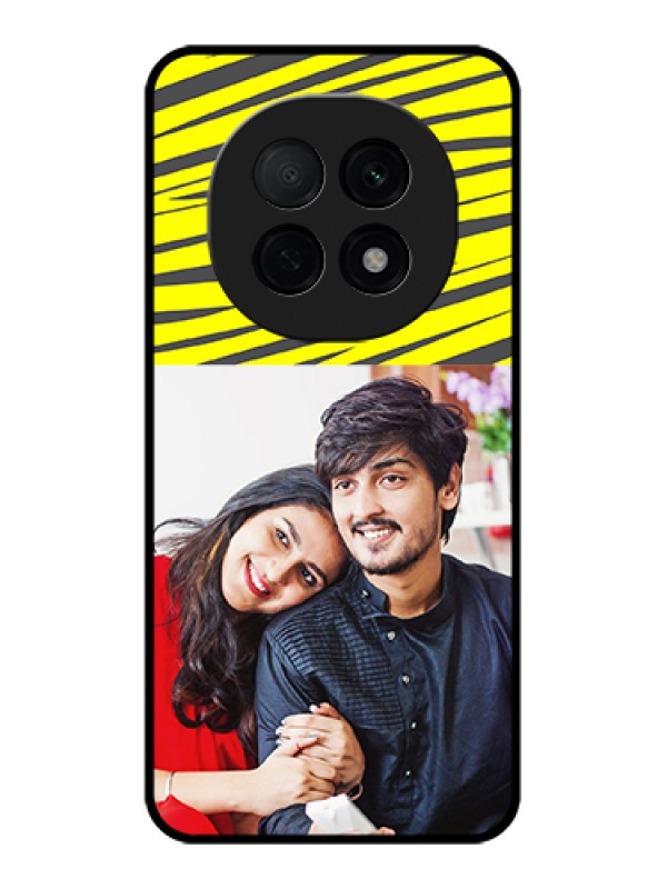 Custom Oppo F29 Pro 5G Custom Glass Phone Case - Yellow Abstract Design