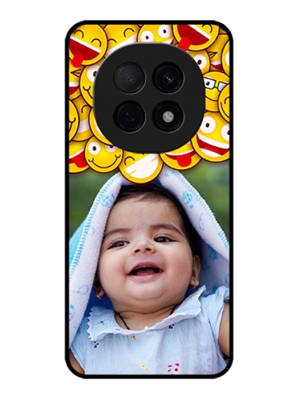 Custom Oppo F29 Pro 5G Custom Glass Phone Case - With Smiley Emoji Design