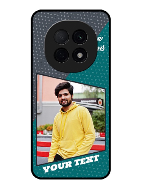 Custom Oppo F29 Pro 5G Custom Glass Phone Case - Background Pattern Design With Quote