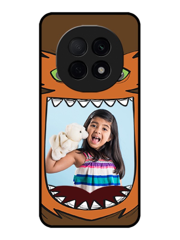 Custom Oppo F29 Pro 5G Custom Glass Phone Case - Owl Monster Back Case Design