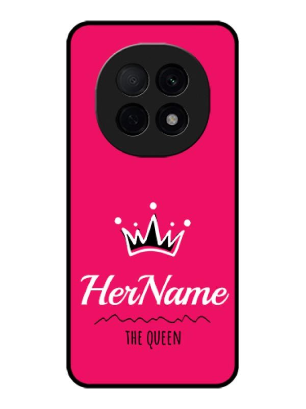Custom Oppo F29 Pro 5G Custom Glass Phone Case - Queen With Name Design