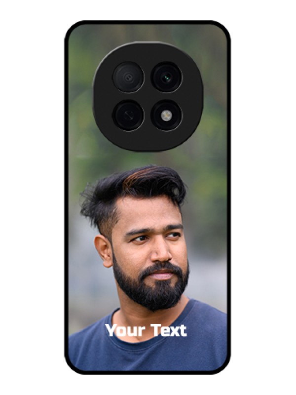 Custom Oppo F29 Pro 5G Custom Glass Phone Case - Photo With Text Design