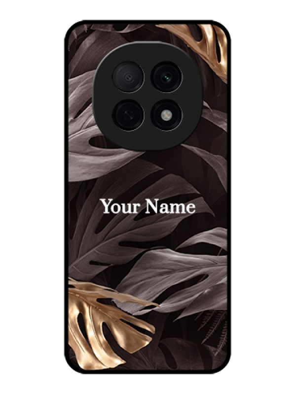 Custom Oppo F29 Pro 5G Custom Glass Phone Case - Wild Leaves Digital Paint Design