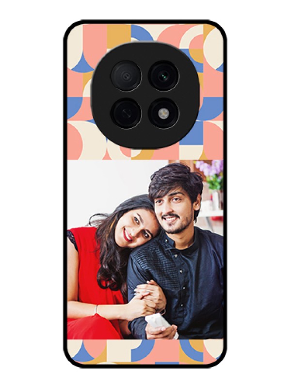 Custom Oppo F29 Pro 5G Custom Glass Phone Case - Semi - Circle Maze Pattern Design