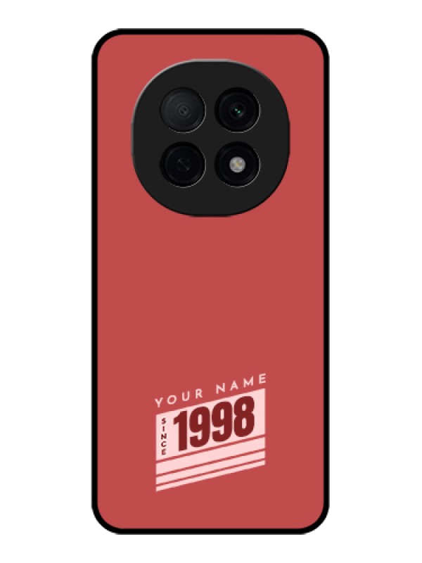 Custom Oppo F29 Pro 5G Custom Glass Phone Case - Red Custom Year Of Birth Design