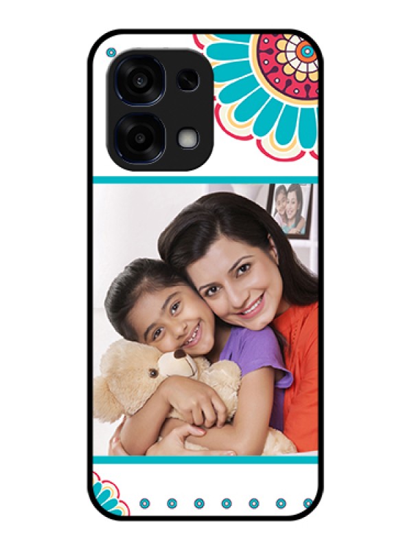 Custom Oppo F31 5G Custom Glass Phone Case - Flower Design