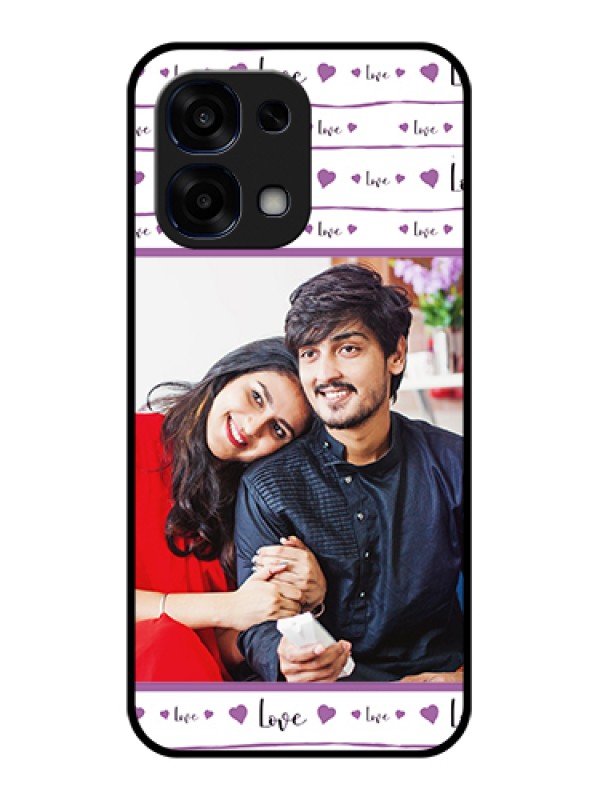 Custom Oppo F31 5G Custom Glass Phone Case - Couples Heart Design