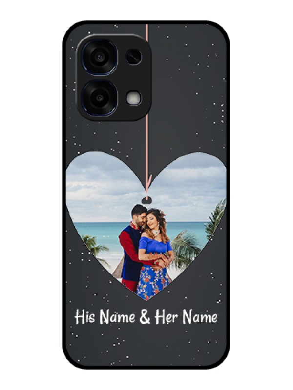 Custom Oppo F31 5G Custom Glass Phone Case - Hanging Heart Design