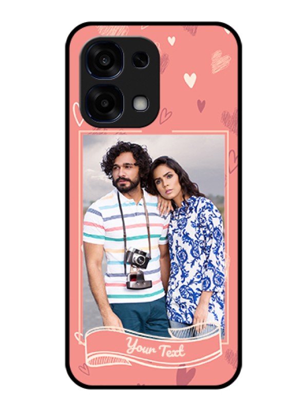 Custom Oppo F31 5G Custom Glass Phone Case - Love Doodle Art Design