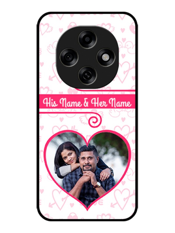 Custom Oppo F31 Pro 5G Custom Glass Phone Case - Heart Shape Love Design