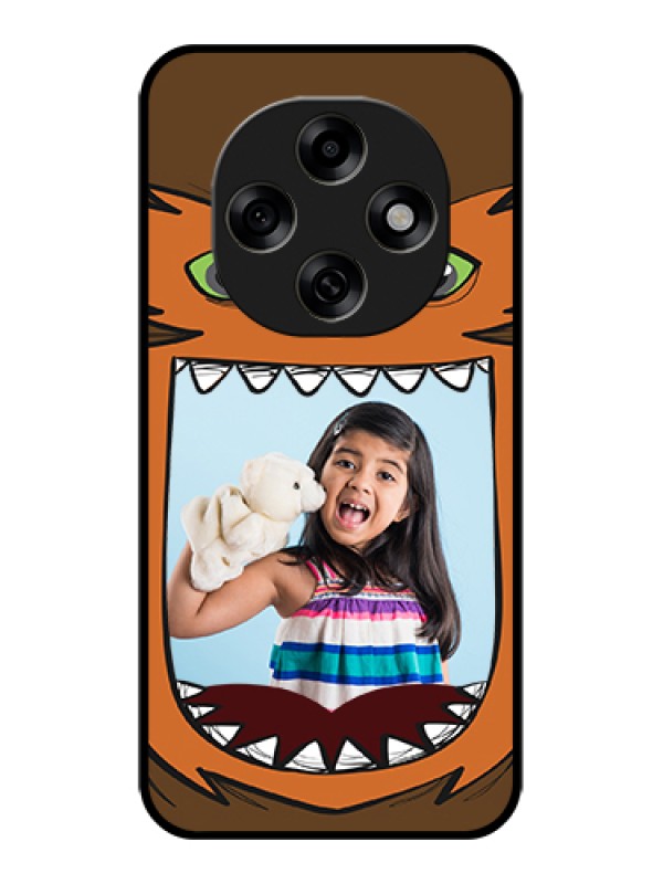 Custom Oppo F31 Pro 5G Custom Glass Phone Case - Owl Monster Back Case Design