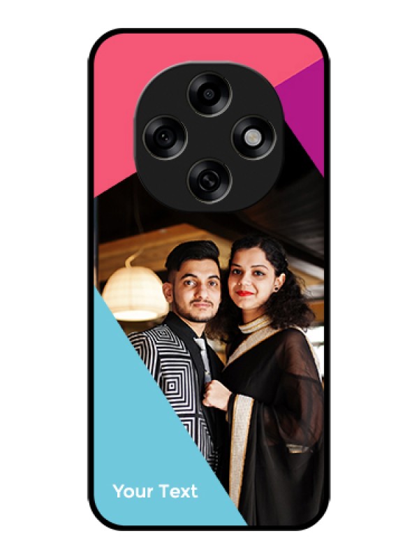 Custom Oppo F31 Pro 5G Custom Glass Phone Case - Stacked Triple Colour Design