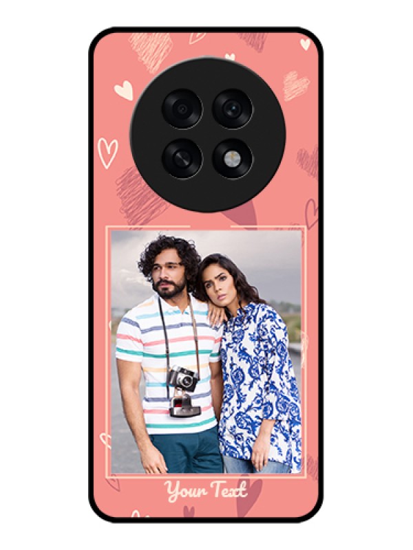 Custom Oppo F31 Pro Plus 5G Custom Glass Phone Case - Love Doodle Art Design