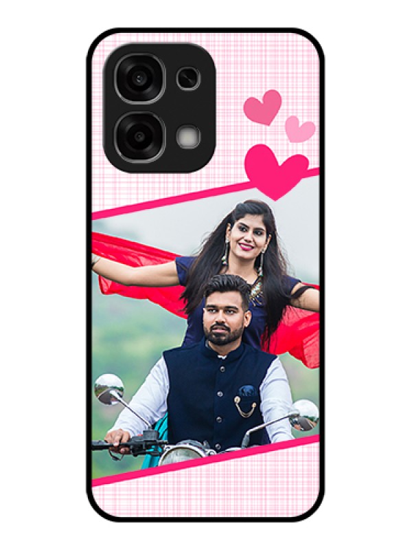 Custom Oppo F33 5G Custom Glass Phone Case - Love Shape Heart Design