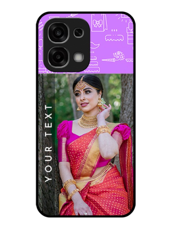 Custom Oppo F33 5G Custom Glass Phone Case - Birthday Icons Design