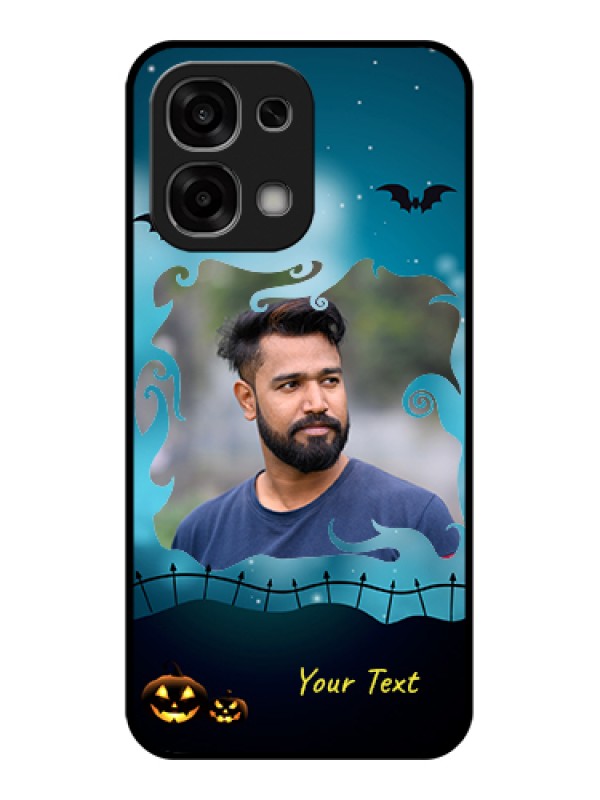 Custom Oppo F33 5G Custom Glass Phone Case - Halloween Frame Design