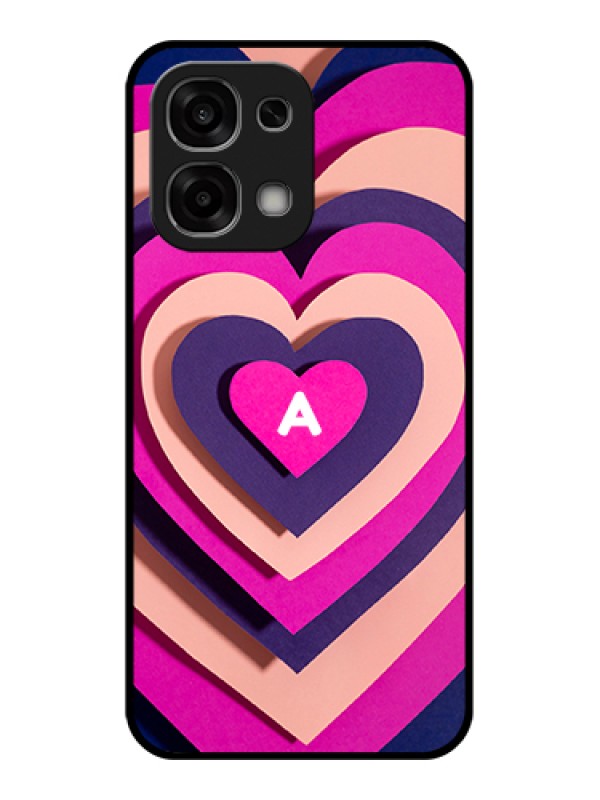 Custom Oppo F33 5G Custom Glass Phone Case - Cute Heart Pattern Design