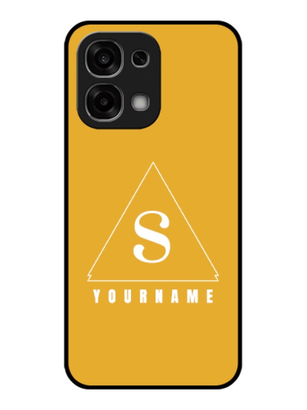 Custom Oppo F33 5G Custom Glass Phone Case - Simple Triangle Design