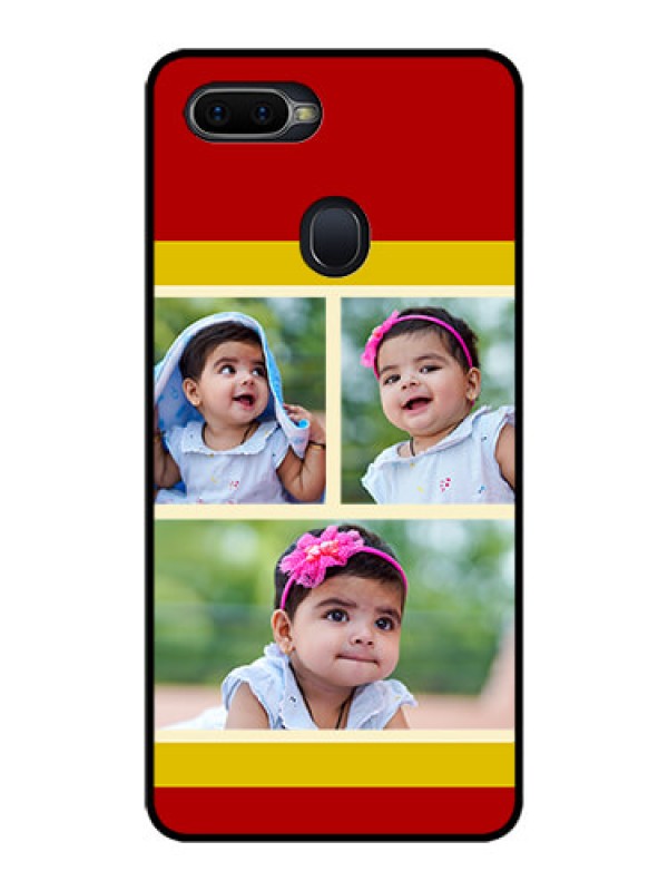 Custom Oppo F9 Pro Custom Glass Mobile Case  - Multiple Pic Upload Design