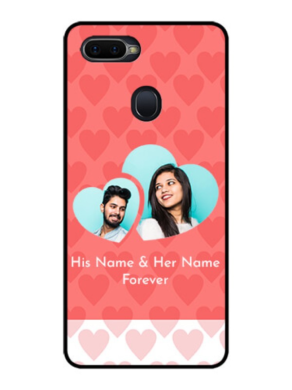 Custom Oppo F9 Pro Personalized Glass Phone Case  - Couple Pic Upload Design