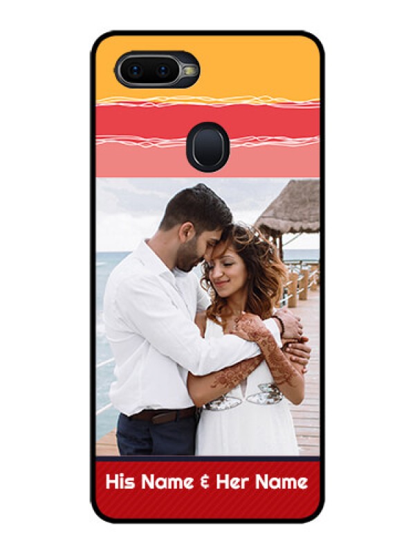 Custom Oppo F9 Pro Custom Glass Mobile Case  - Colorful Case Design