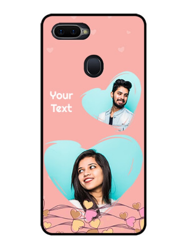 Custom Oppo F9 Pro Custom Glass Mobile Case  - Love Doodle Design