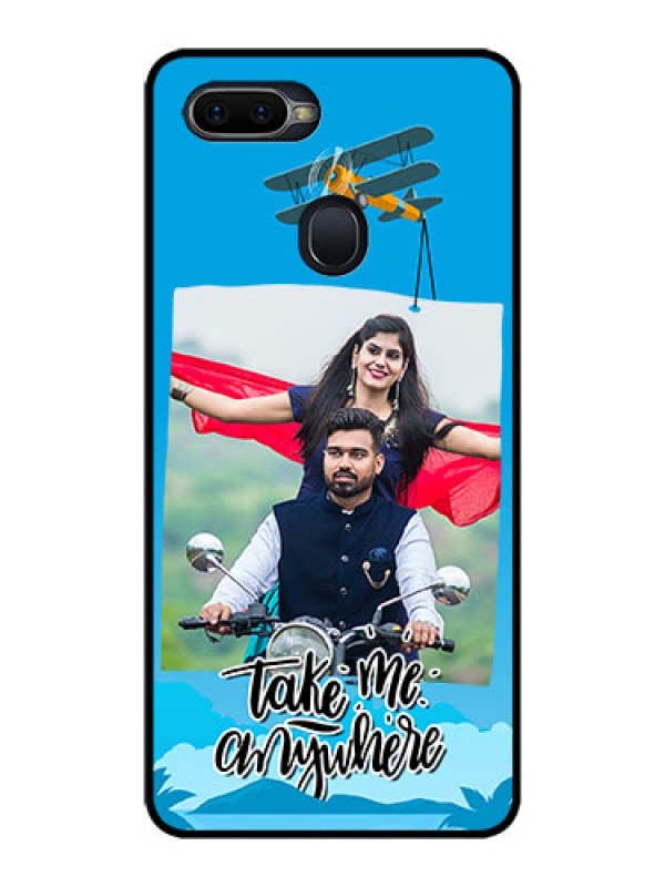 Custom Oppo F9 Pro Custom Glass Mobile Case  - Traveller Design 