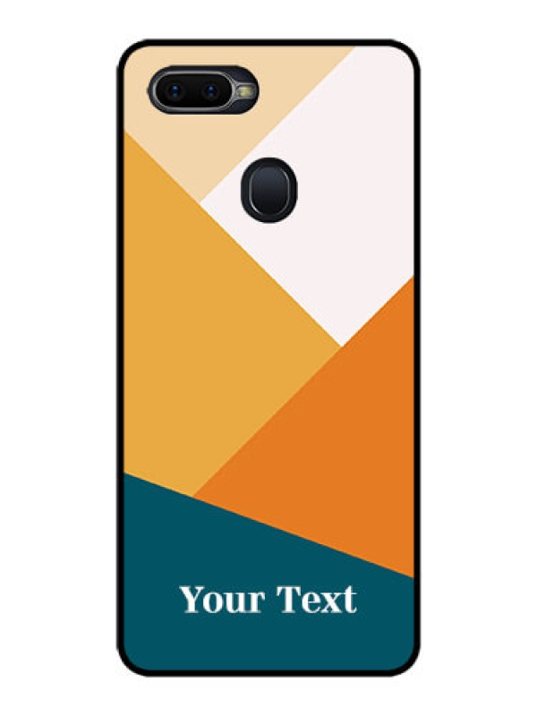 Custom Oppo F9 Pro Personalized Glass Phone Case - Stacked Multi-colour Design