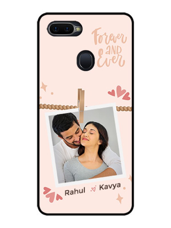 Custom Oppo F9 Pro Custom Glass Phone Case - Forever and ever love Design