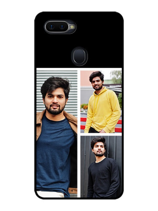 Custom Oppo F9 Photo Printing on Glass Case  - Upload Multiple Picture Design