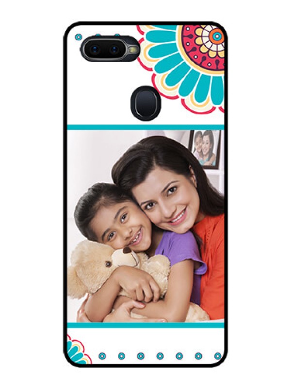 Custom Oppo F9 Custom Glass Phone Case  - Flower Design