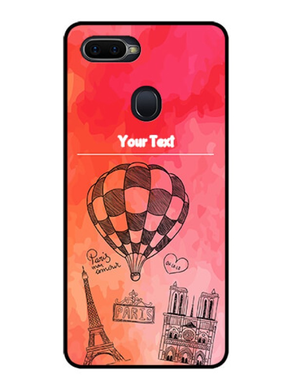 Custom Oppo F9 Custom Glass Phone Case  - Paris Theme Design