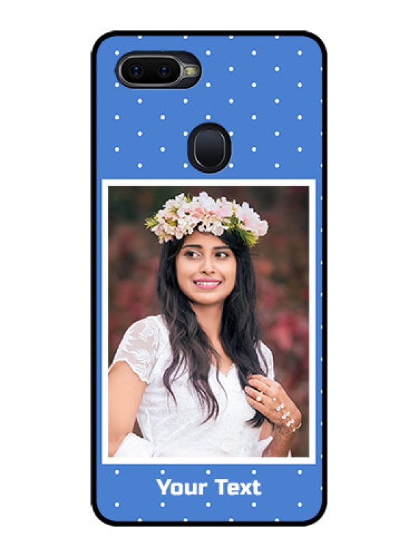 Custom Oppo F9 Photo Printing on Glass Case  - Polka dots design