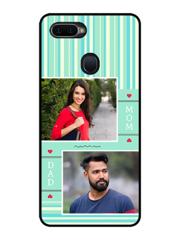Custom Oppo F9 Custom Glass Phone Case  - Mom & Dad Pic Design