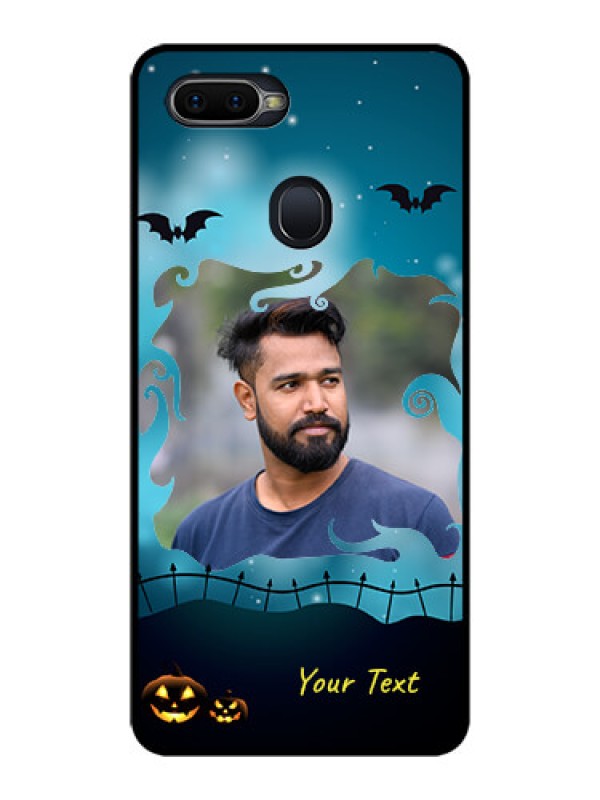 Custom Oppo F9 Custom Glass Phone Case  - Halloween frame design