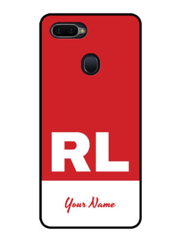Custom Oppo F9 Personalized Glass Phone Case - dual tone custom text Design