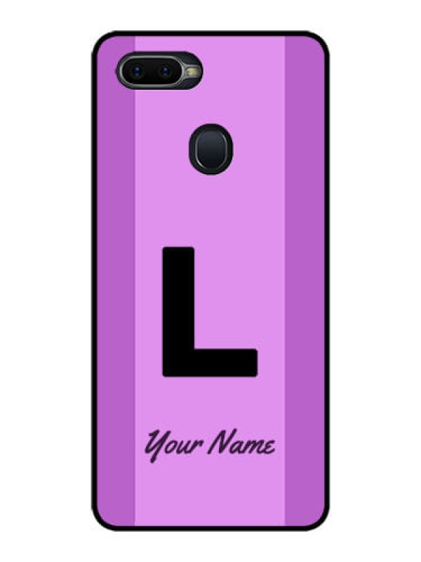 Custom Oppo F9 Custom Glass Phone Case - Tricolor custom text Design