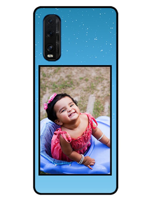 Custom Oppo Find X2 Custom Glass Mobile Case  - Wave Pattern Colorful Design