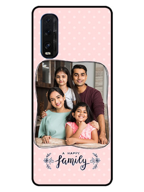 Custom Oppo Find X2 Custom Glass Phone Case  - Family with Dots Design