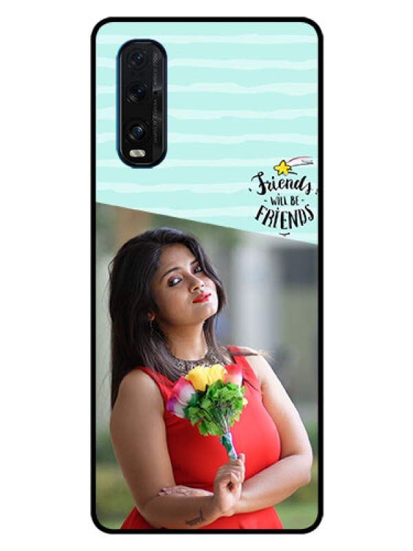 Custom Oppo Find X2 Custom Glass Phone Case  - Friends Picture Icon Design