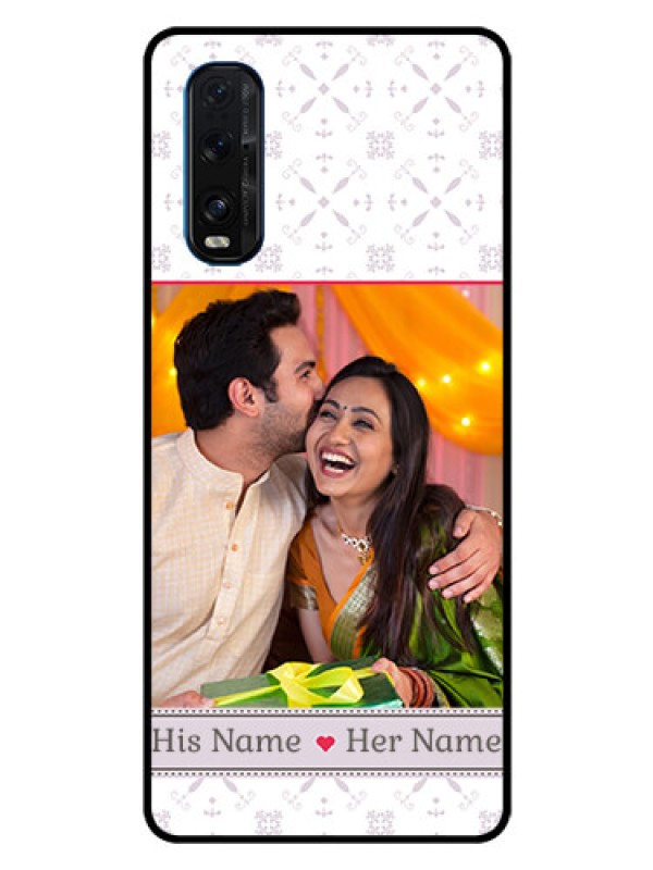Custom Oppo Find X2 Custom Glass Mobile Case  - with Photo and Ethnic Design