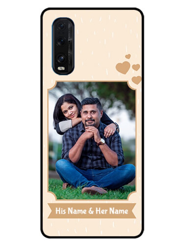 Custom Oppo Find X2 Custom Glass Phone Case  - with confetti love design 