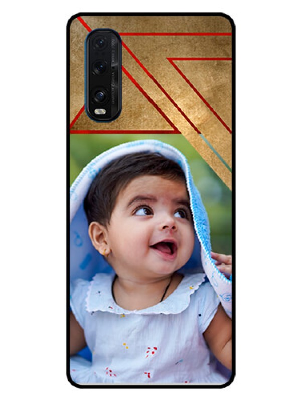 Custom Oppo Find X2 Personalized Glass Phone Case  - Gradient Abstract Texture Design